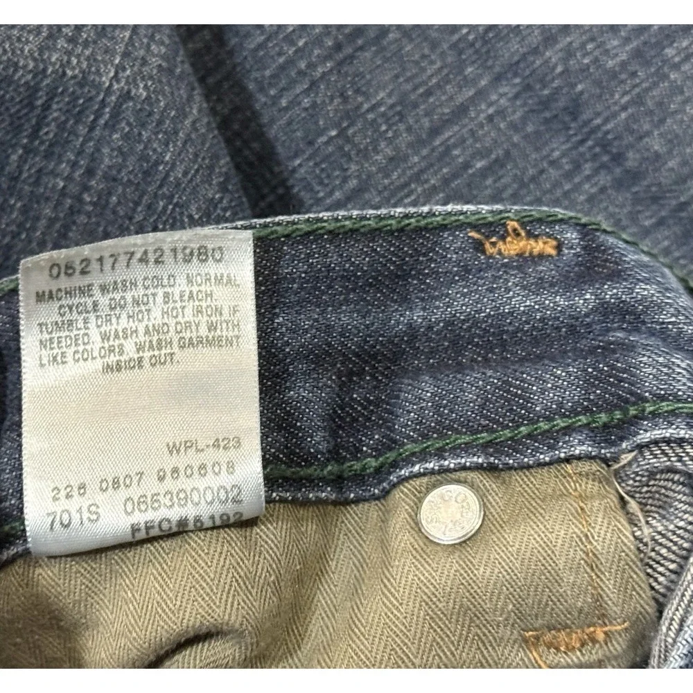 Levi's 539 Vintage Straight Jeans Men's 34x30 Blue Organic Cotton Green Tab Y2K